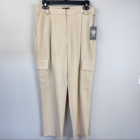 NWT Vince Camuto Cargo Detail Textured Twill Pants - Picture 3 of 16